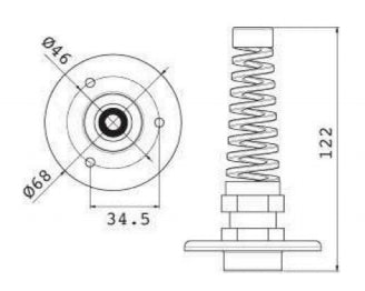 Gjennomføring til hydraulisk slange uc94/128