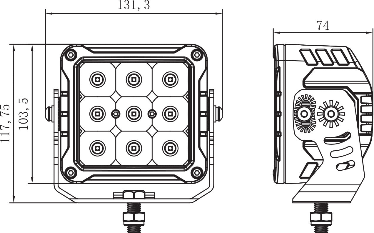 1852 Arbeidslys Flom LED 45W