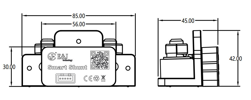 Batterimonitor Smart med LCD-display