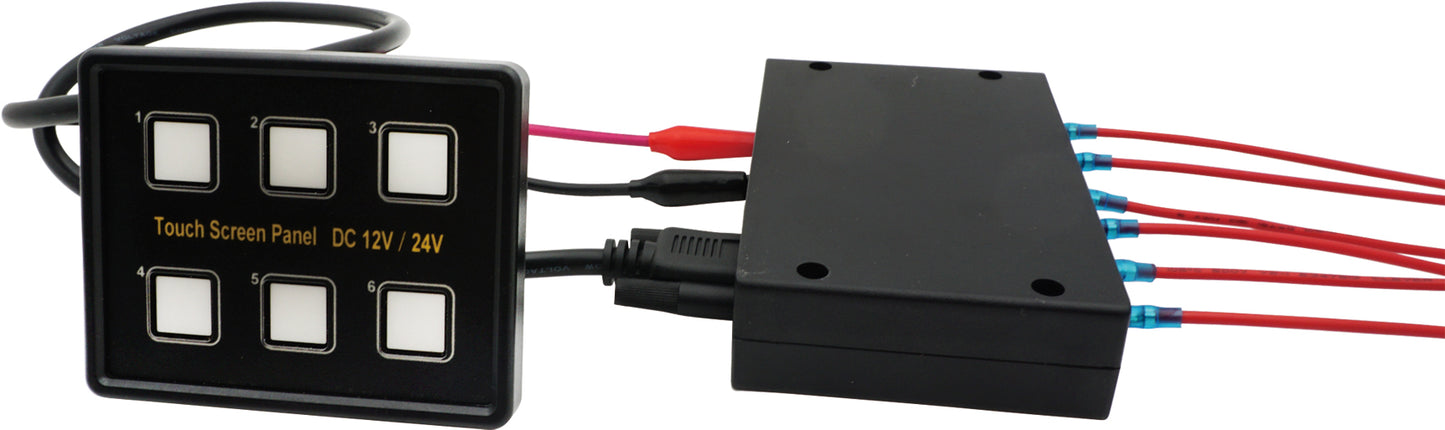 1852 Bryterpanel - 6 touch brytere 12/24V