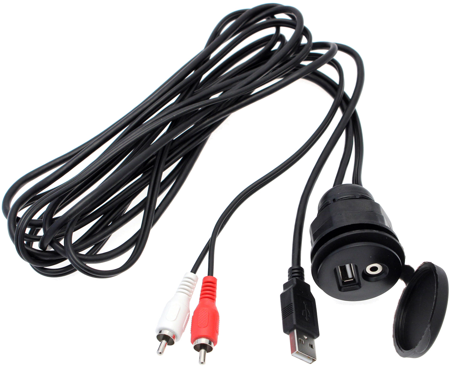 USB/AUX forlengerkabel med uttak