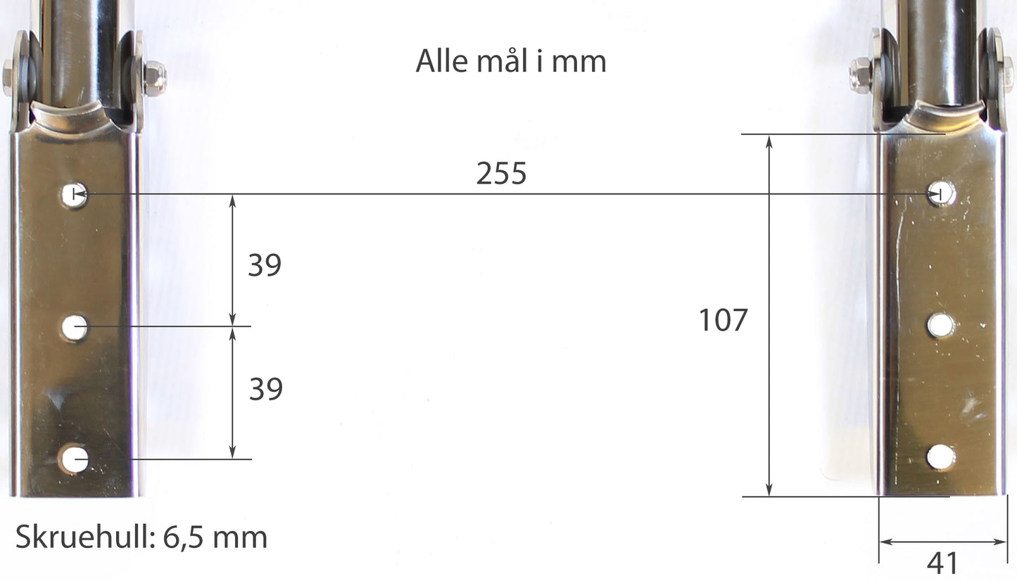 1852 Teleskopbadestige med kort brakett