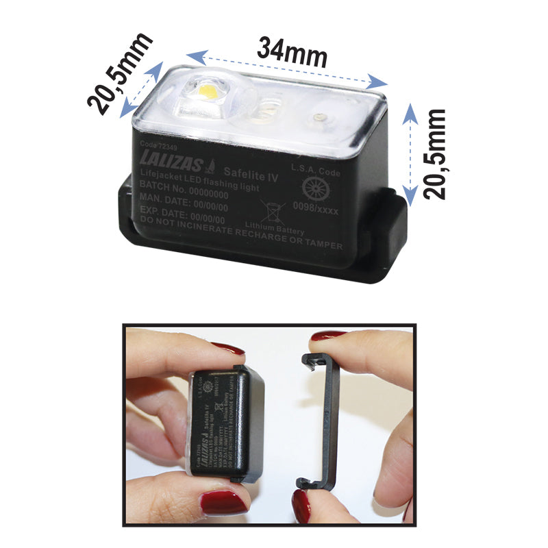 Lalizas Safelite LED-lys til redningsvest