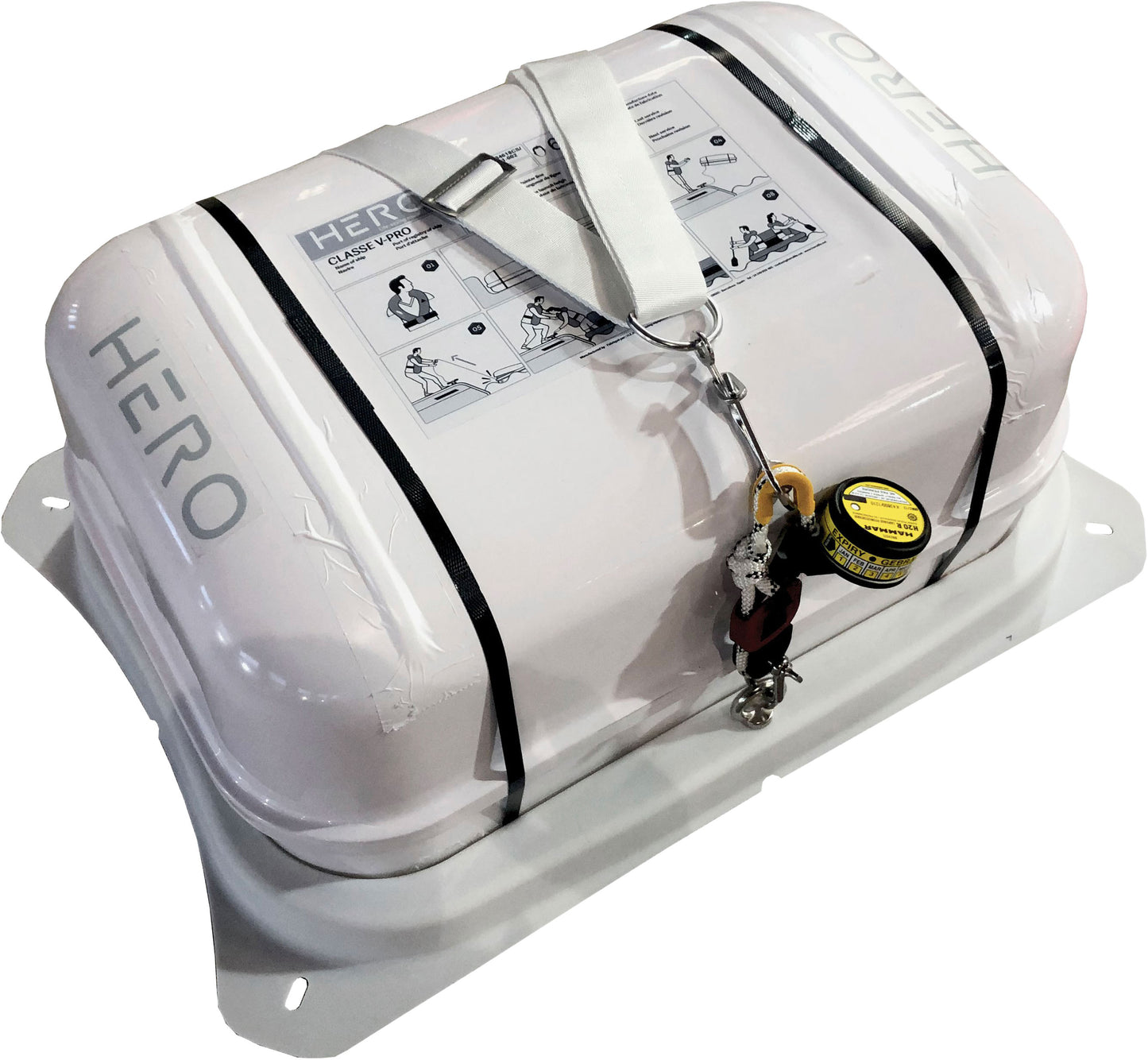 HERO Krybbe i kompositt til ISO Redningsflåte for 4 personer