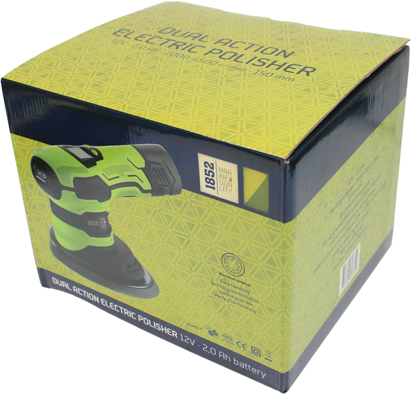 1852 Batteridrevet poleringsmaskin 12V m/2 batterier