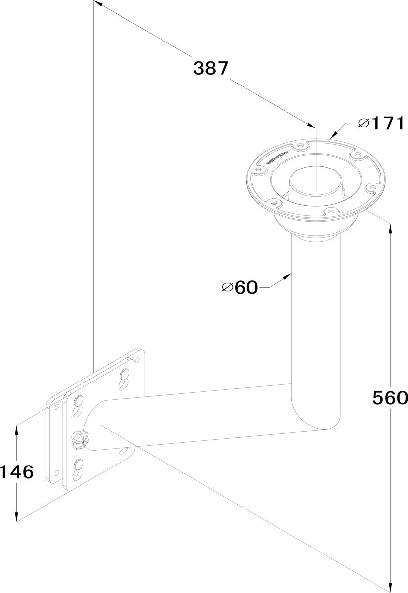 Ekstra veggfeste til TB56