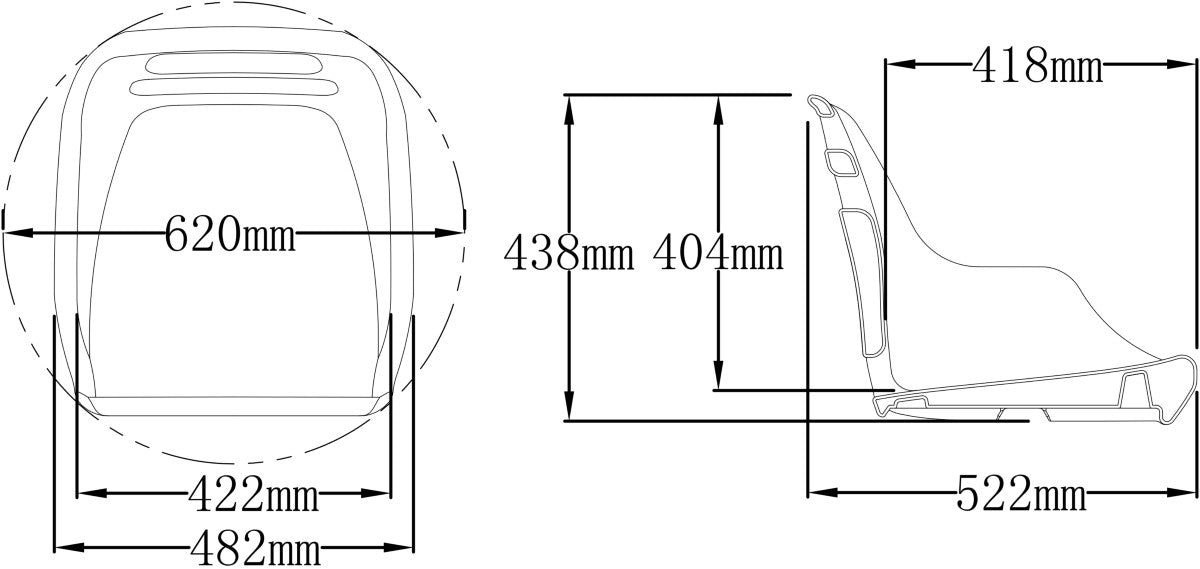 Båtstol AD49 uten pute