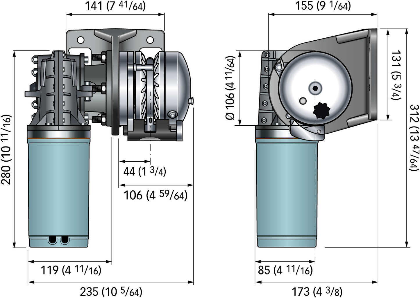 Quick Balder BL2RP 600 W ankervinsjsett