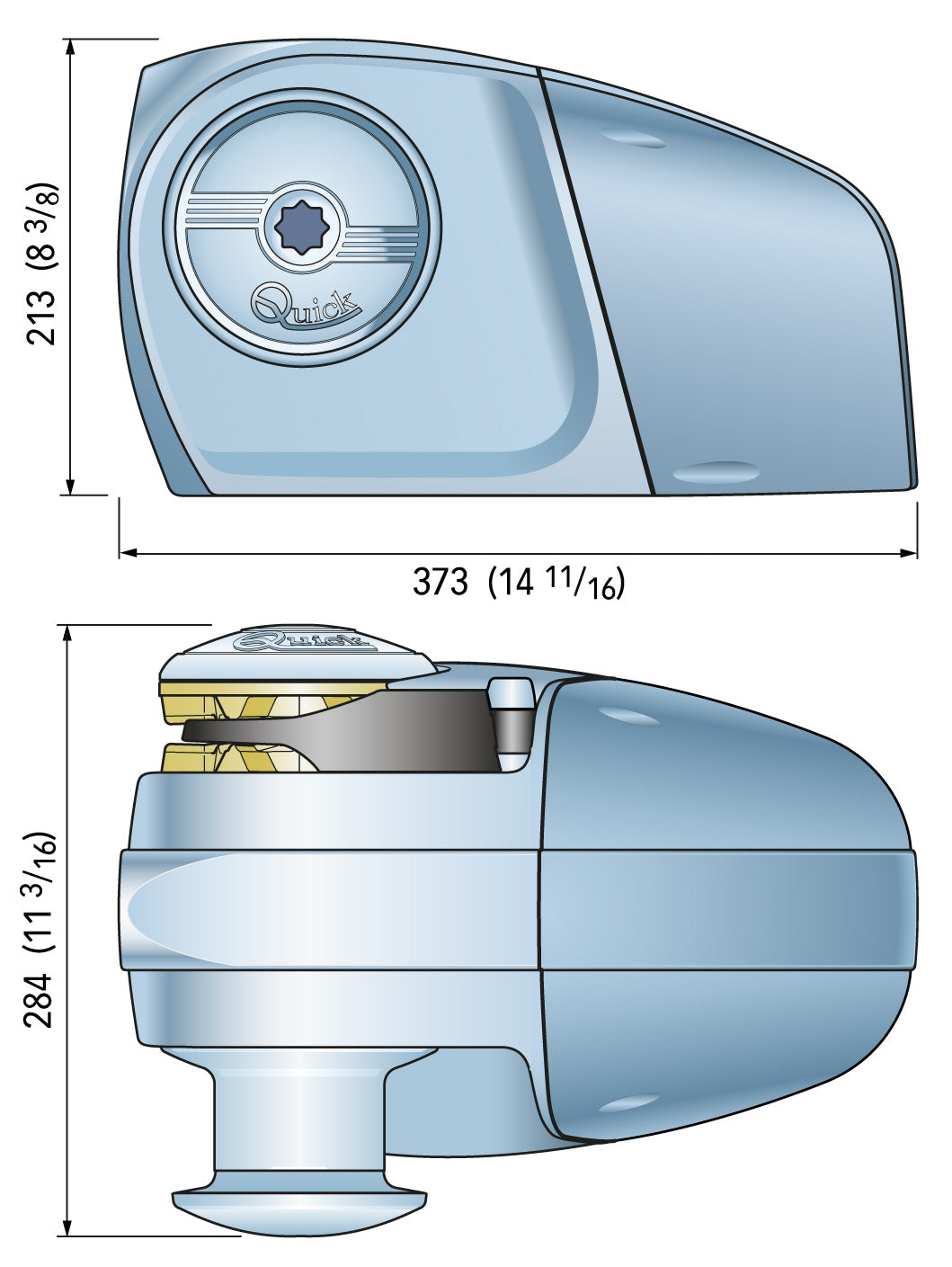 Quick Hector HC3 1012 D ankervinsj for kjetting
