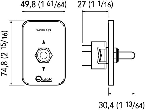 Quick WCS820 betjeningspanel for ankervinsj