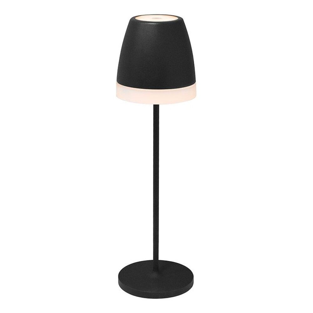 Oppladbar bordlampe Loria Svart
