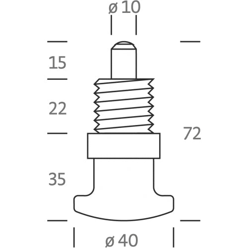 Latch pin Ø 10 mm