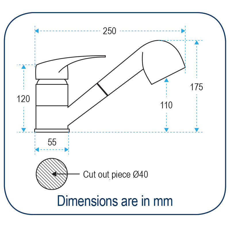 Blandebatteri m/dusjhode 150 cm