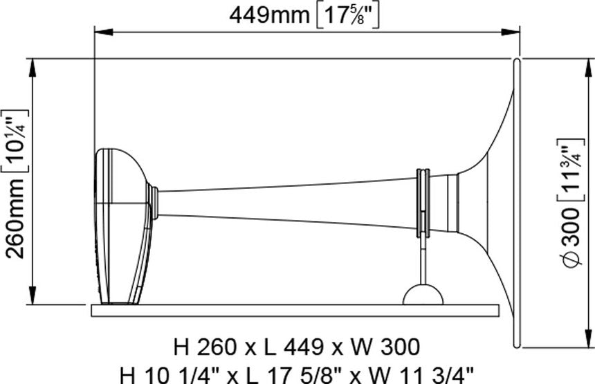 Marco PW3-BB Signalhorn fartøy 75 m