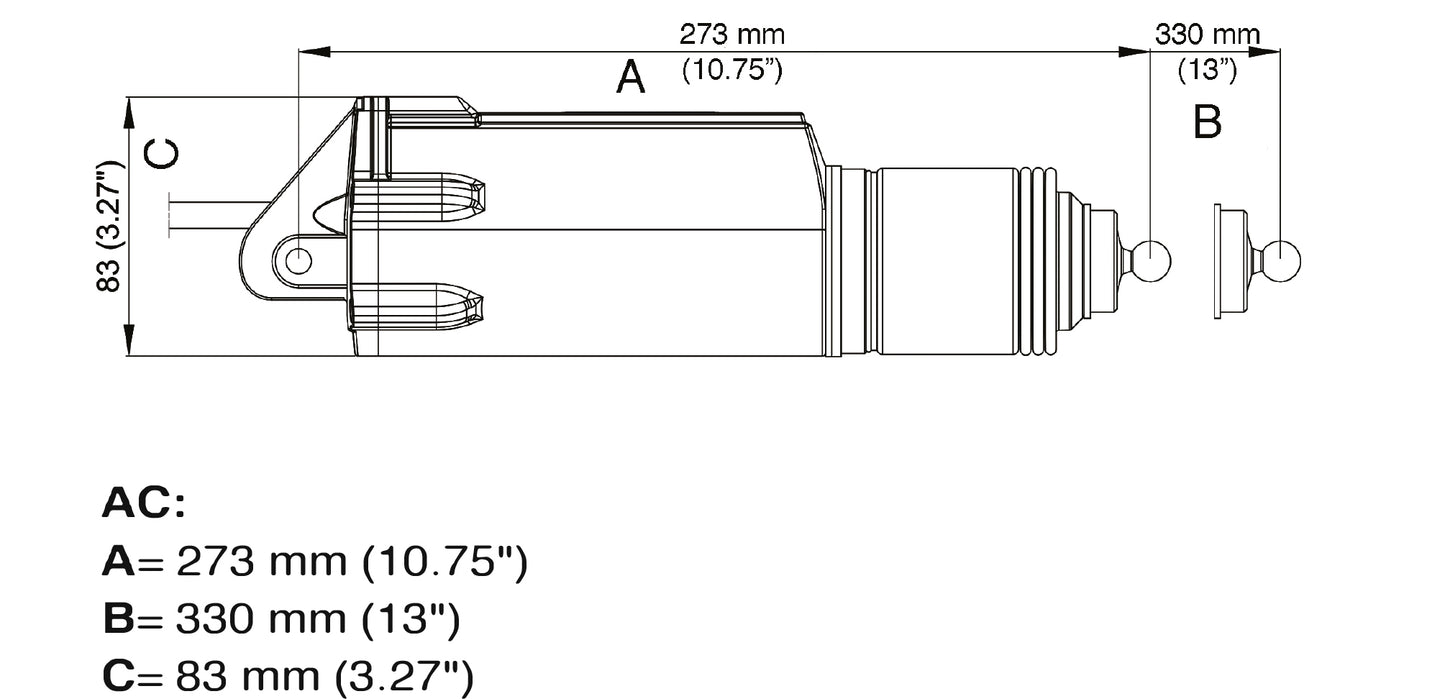 Uflex Sylindersett m/ kontrollpanel