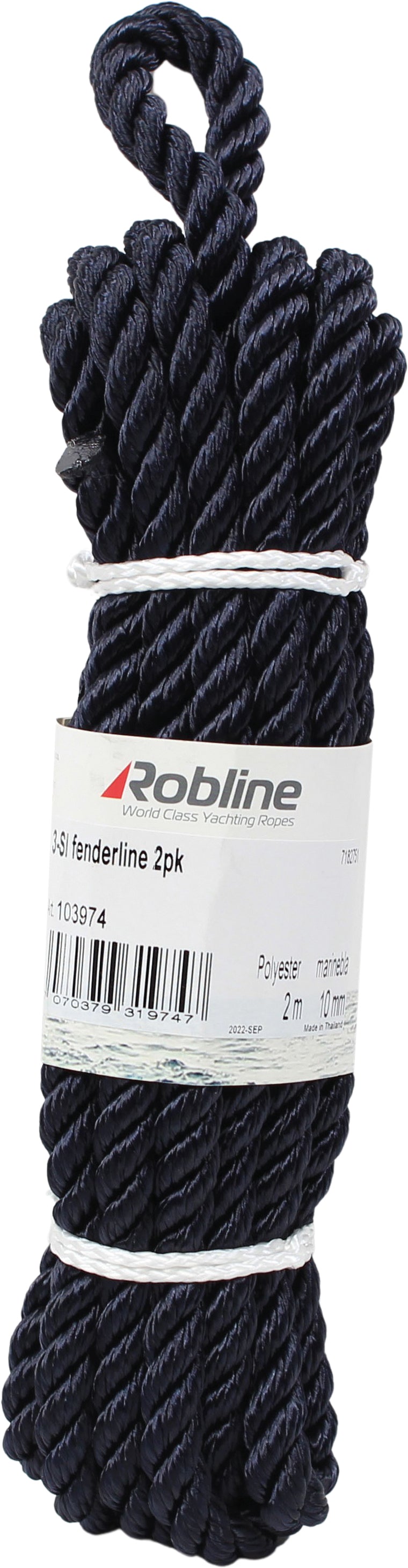 Robline 3-slått fenderline 2-pk marineblå