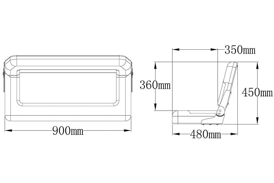 Båtstol S90, 2-seter