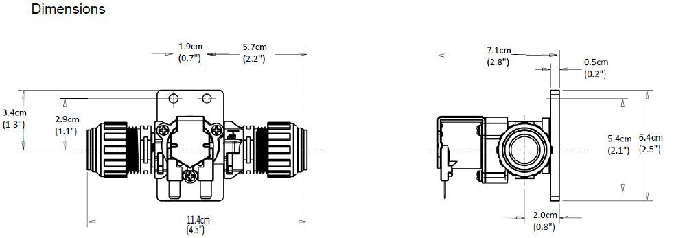 Solenoidventil 12/24V til toalett
