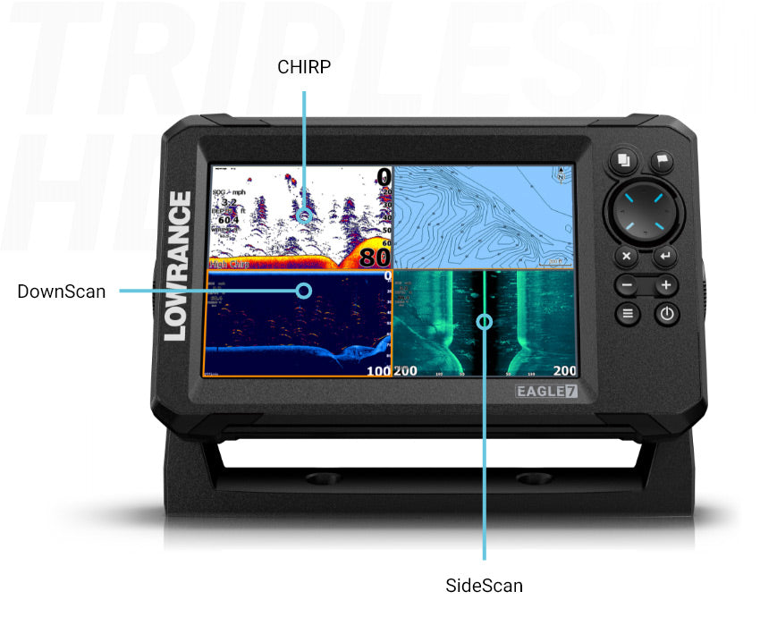 Lowrance Eagle ekkolodd og kartplotter m/svinger