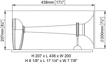 Signalhorn godkjent for båt 12-20 m, 12V