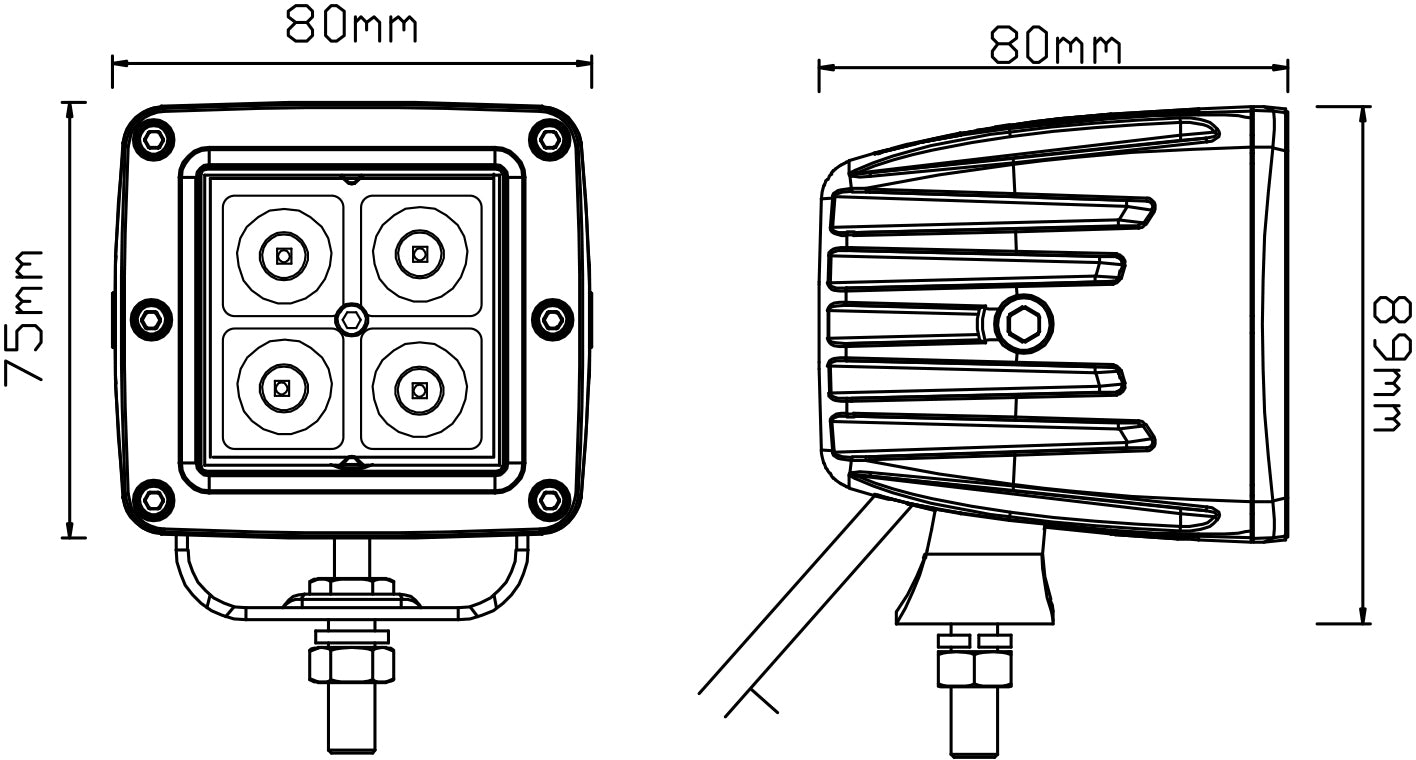 1852 Arbeidslys Flom LED 12W