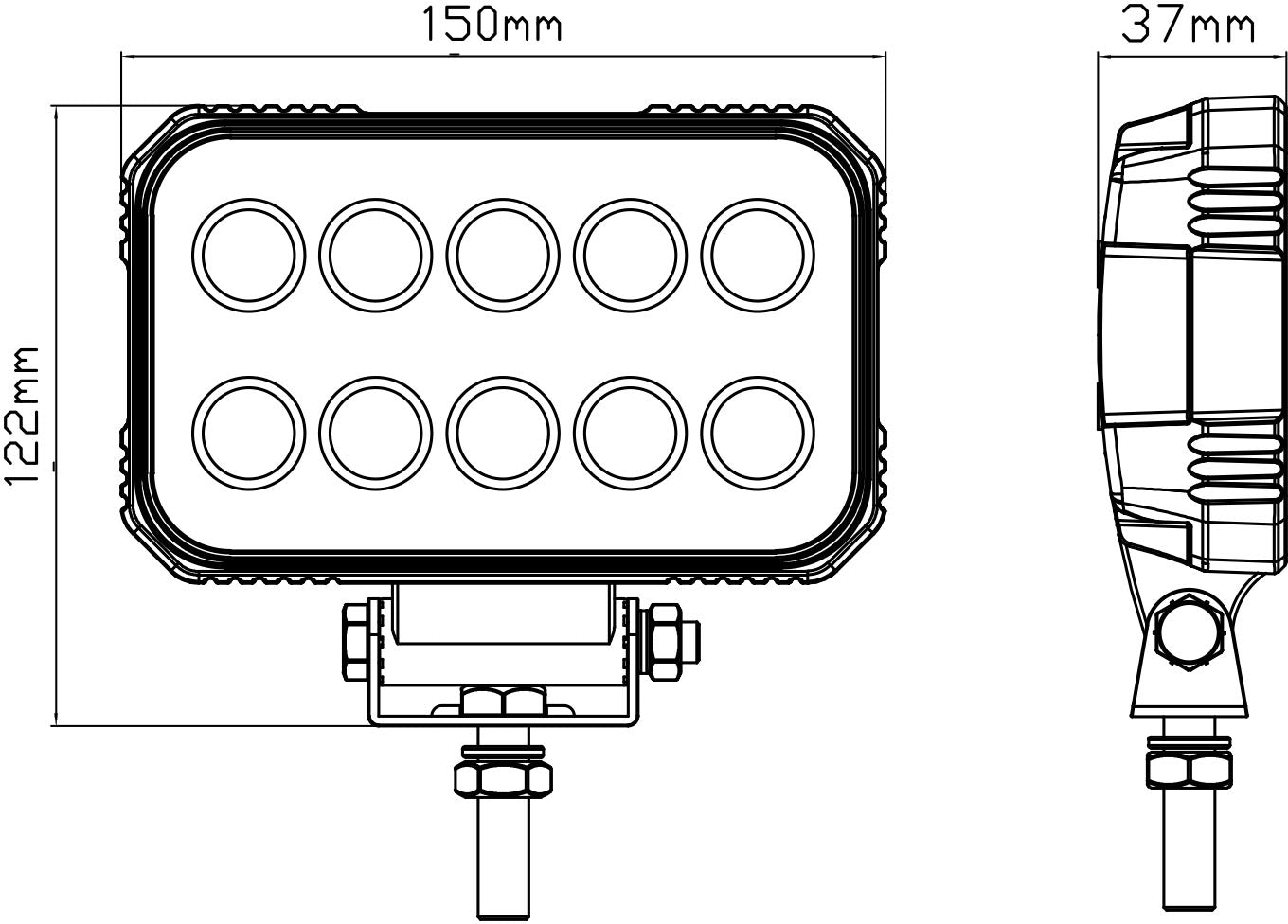 1852 Arbeidslys Flom LED 80W
