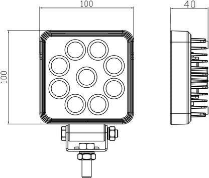 1852 Arbeidslys LED 13,5W
