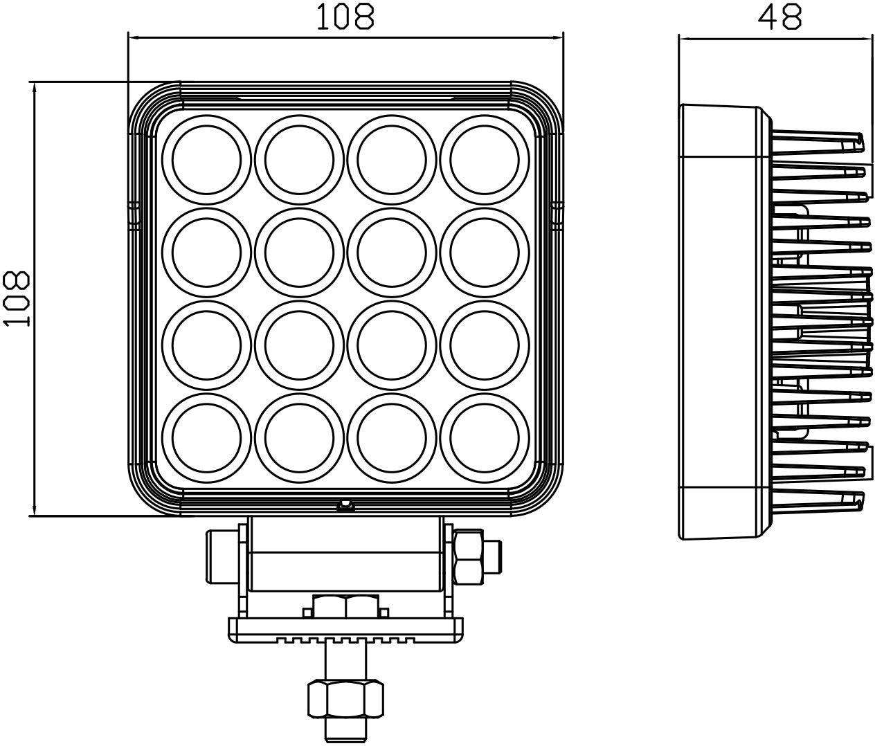 1852 Arbeidslys Flom LED 24W
