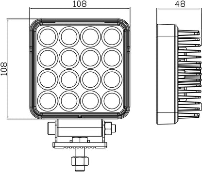 1852 Arbeidslys Flom LED 24W