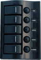 Sea-Dog Line Bryterpanel 5 brytere med aut.sikring, sort