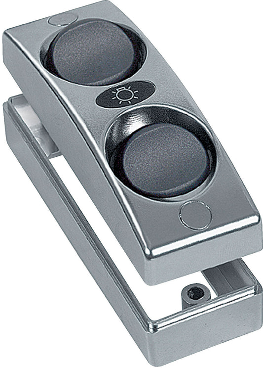 BEP Bryter dobbel, krom