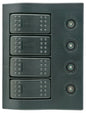 1852 Bryterpanel med sikringer og LED lys - 4 brytere