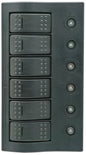 1852 Bryterpanel med sikringer og LED lys - 6 brytere