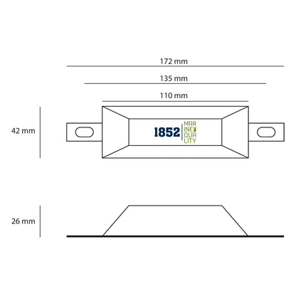 1852 Anode i aluminium 0,5 kg