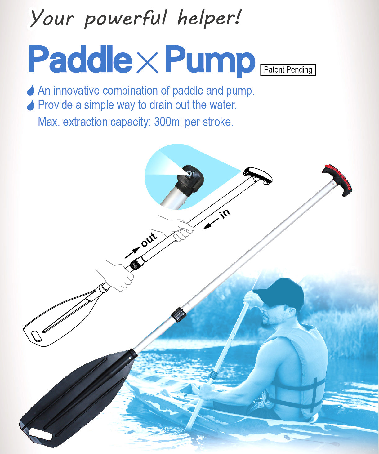 Padleåre med pumpe