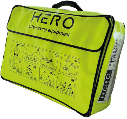 HERO Leisure redningsflåte lettvekt bag 4 / 6 mann 10 kg
