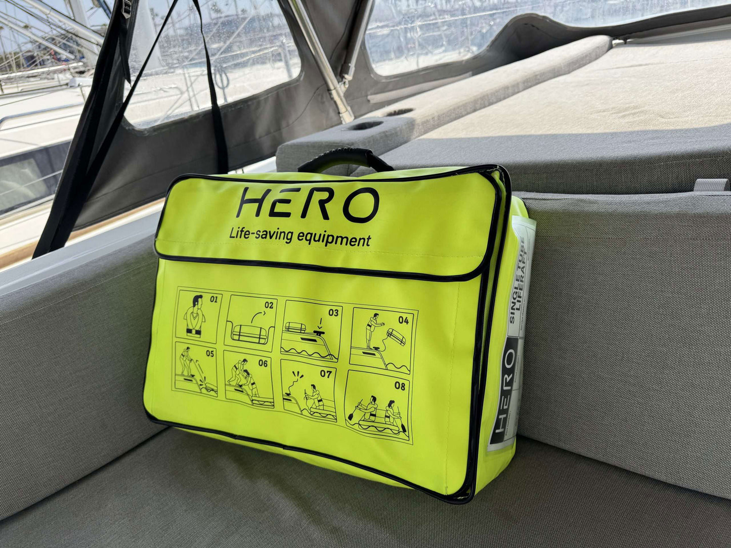 HERO Leisure redningsflåte lettvekt bag 4 / 6 mann 10 kg