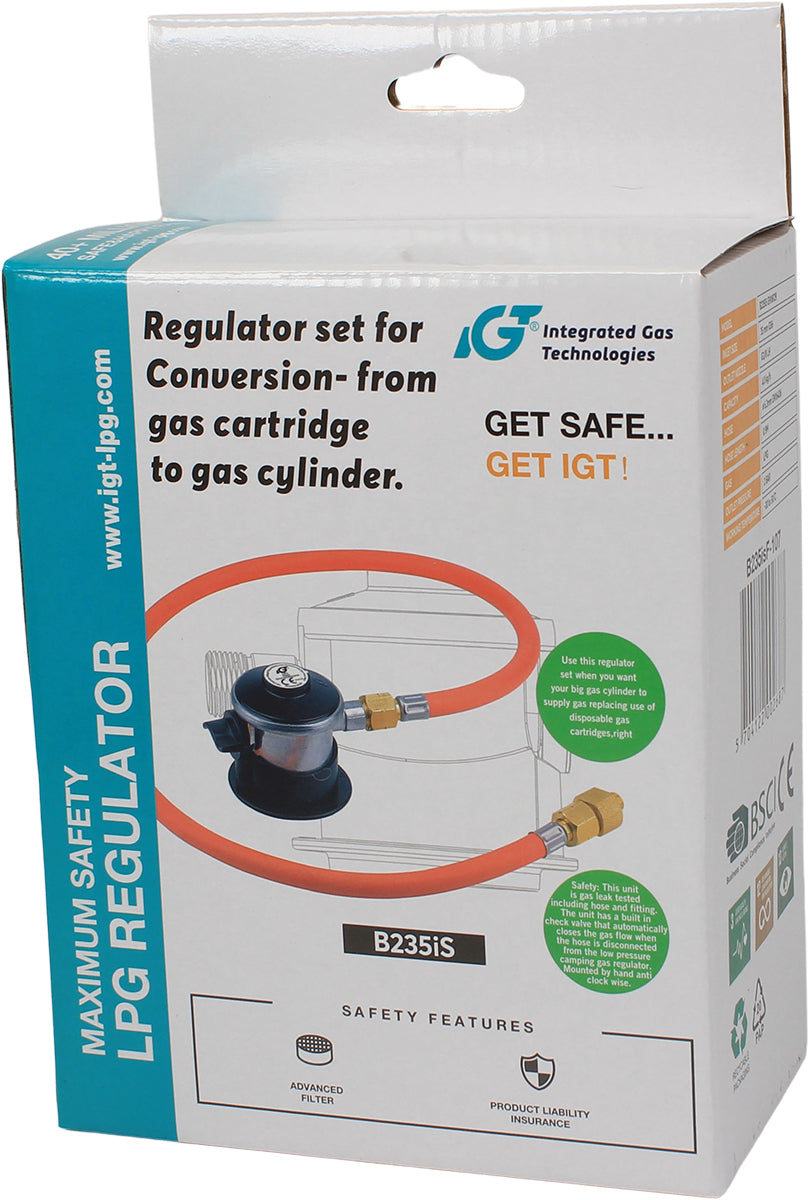 Jumbo Click-On Gassregulator med slange