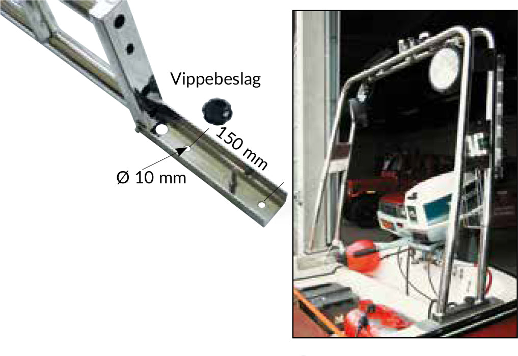 Targabøyle 316 m/vippebeslag