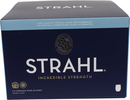Strahl Vinglass u/stett gavepakke 384ml 4 stk