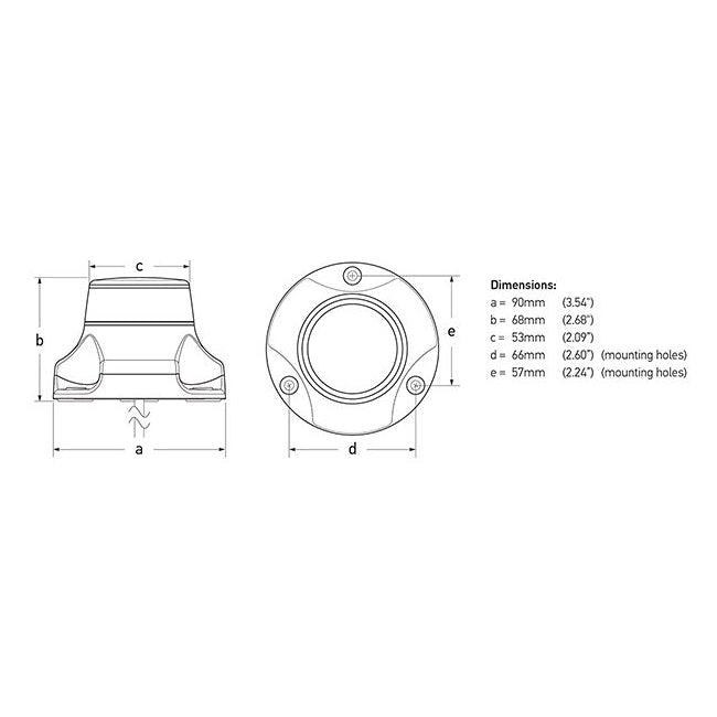 Hella NaviLED 360 Pro 2 nm black shroud Red light