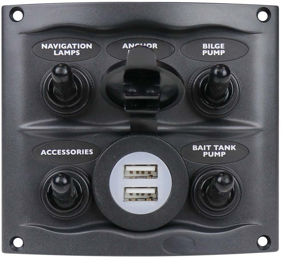 BEP Bryterpanel 5 brytere + USB