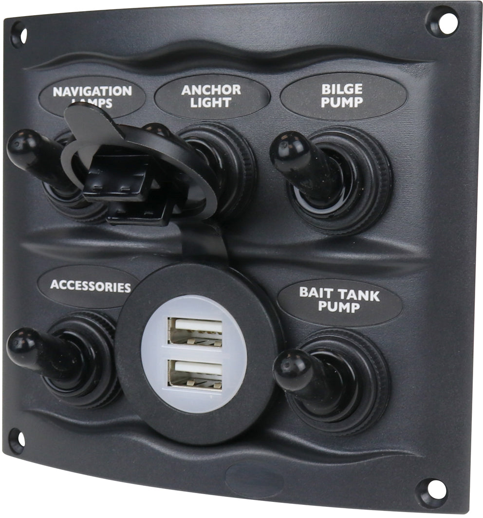 BEP Bryterpanel 5 brytere + USB