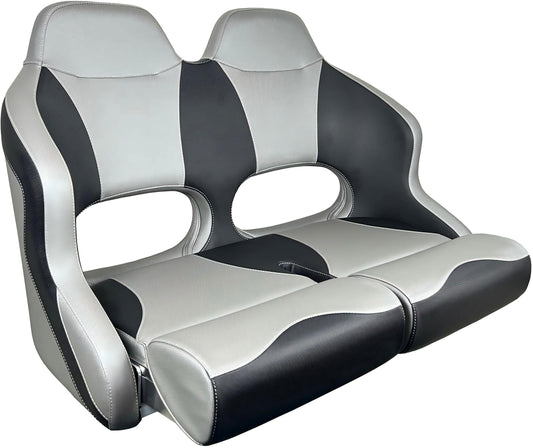 Båtstol H99 dusty grey / sort dobbel flip up