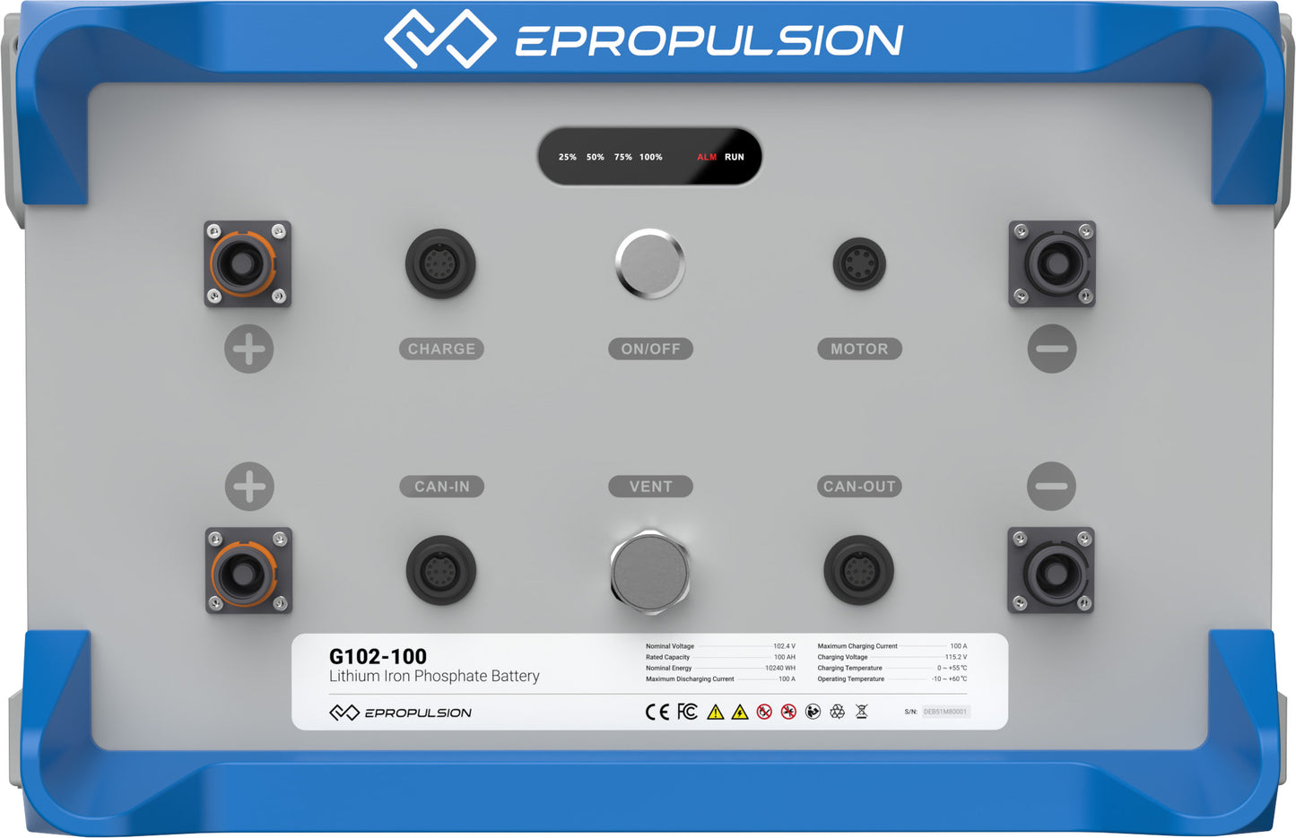 ePropulsion G102-100 96V batteri for elmotor