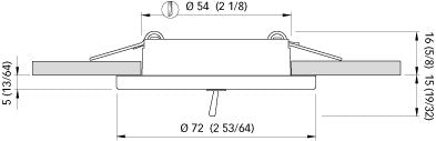 Quick TED CS LED downlight med bryter 2W