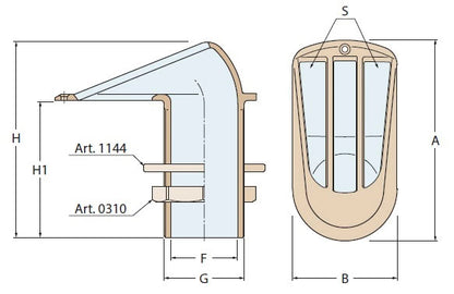 Bunninntak messing 7/16"