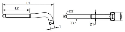 Bluewave Gjenget t-terminal 7,9 mm