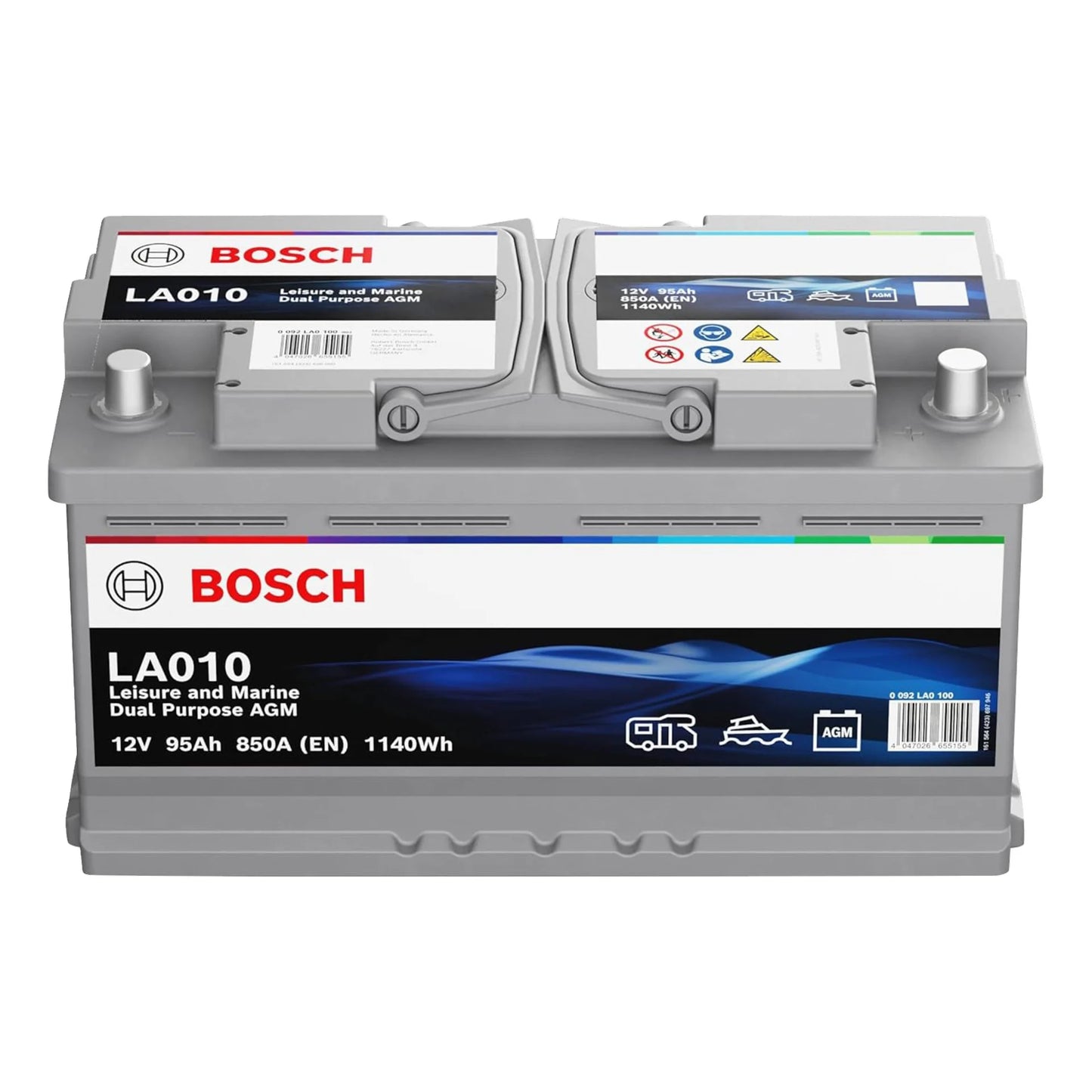Fritidsbatteri Bosch LA010 AGM 12V 95Ah, 850 CCA