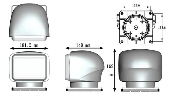 Lyskaster LED m/fjernkontroll 12V